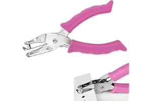 HALIT 6mm Single Hole Punch for Crafts, Handheld Hole Puncher, Circle Metal Small Hole Punch With Soft-Handled, Mini Paper Hole Punch for Tags, Papers, Notebooks, Invoices, Cards, Gift Tags and Clipboards