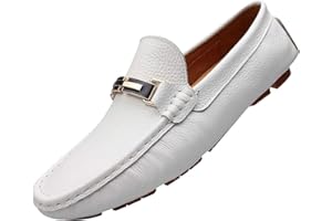 rismart Herren Schlüpfen Fahrendes Auto Wohnungen Schnalle Leder Slipper Mokassins