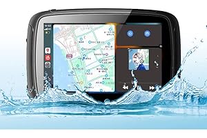 WOOYI GPS para Moto, Pantalla Táctil Portátil De 5 Pulgadas, Navegación GPS para Moto, Resistente Al Agua, Bluetooth, Soporte para Coche, CarPlay, Android Auto