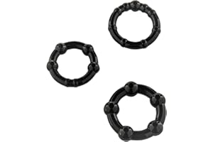 YOU2TOYS Seven Creations 3000004693, Anillo fálico, Negro, Pack de 3 Unidades