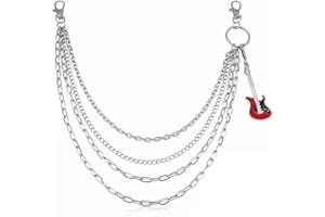 QYRDBGY Hosenkette, Metall Hosenkette Herren Damen Multi-Layer Punk Hose Kette Mode Hip Hop Jeanskette Brieftasche Kette für Jeans Dekoration