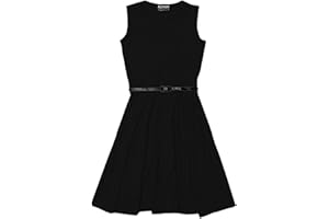 A2Z 4 Kids Girls Skater Dress Party Fashion Dresses with Free Belt Summer Dress Round Neck Flared Dresses Party Dress 2-13 Years