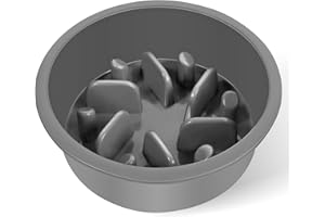 SCHITEC Miski dla psów z powolnym podajnikiem, miska na karmę do powolnego jedzenia, pasuje do podwyższonych karmników dla zwierząt domowych, interaktywne naczynie do karmienia dla małych, średnich i dużych