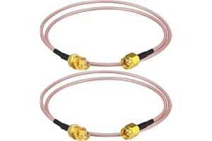 Boobrie 2 x SMA-förlängning 50 cm SMA-kabel, kontakt till hona-kabel RG316 koaxialkabel, WiFi-antenn, koaxialkabel för 2G/3G