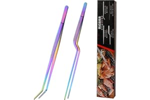 ICELSA 2 Pezzi Pinza Cucina Acciaio, Pinze da Cucina Professionali Pinze da Cucina per Grigliare, Cucinare, Mescolare