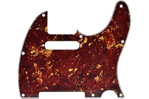 KAISH 8 Hole Tele Style Guitar Pickguard TL Pick Guard with Pickup Mounting Screw Holes for Tele/Telecaster Vintage Tortoise