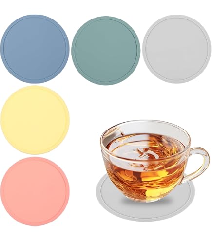 QUARKZMAN 6er-Set Silikon-Böden Für Sublimations-Tumbler – Rutschfest, 54 Mm, Schwarz, Mit Klebefolie, Für Wein- Und Skinny-Tumbler