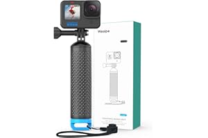 Wealpe Schwimmender Handgriff Wasserdicht Griff Einbeinstativ Tauchen Stock Handler Kompatibel mit GoPro Hero 11, 10, 9, 8, 7, Max, Hero(2018), 6, 5, 4, Session, 3+, 3, 2, 1, DJI Osmo Action Kameras