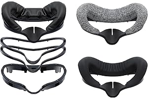 Globular Cluster F3 Magnetic Facial Interface Kompatibel mit Quest 3 - Different Materials Pads - Magnetic Easy Swap - Nicht kompatibel mit offizieller Ladestation(Wider for Stock or Elite Straps)