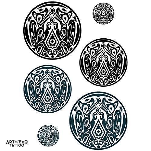 Temporäre Tätowierung / Temporary Tattoo „Round Maori“ – ArtWear Tattoo Beauty – B0118 M - 2