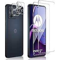 Xunzii Pellicola Vetro Temperato per Motorola Moto G84 5G, con Protezione Lente Fotocamera, 0,33mm Ultra Trasparente [Durezza
