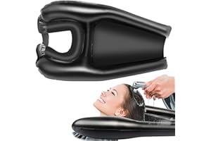 SERININA Lavatesta Portatile Per Parrucchieri Professionale - Lavatesta Gonfiabile Con Valvola - Lavatesta Per Disabili, Per Anziani, Poggiatesta Per Lavare Capelli - Lava Testa Portatile Casa