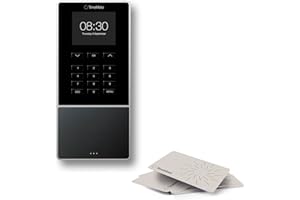 TimeMoto TM-616 Mitarbeiterzeituhr mit RFID- und PIN-Stanzung, Bürozeitkartenmaschine für bis zu 200 Benutzer, Uhrzeit, Zeitplanung, Berichte, WLAN, App für iOS/Android, 3 Jahre Garantie