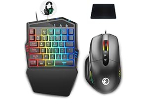 Keyboard and Mouse Combo Set Adapter for PS4 / Switch/Xbox One, IFYOO KMAX2 Plus Game Console Wired Converter Compatible with Fortnitee/PUBGG/Rainbow Six Siege And Other FPS Shooting Games