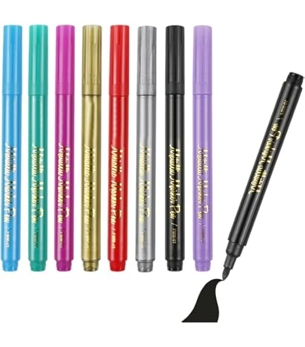 Pennarelli Magink INNObeta Per Bicchieri - 8 Colorati Metallizzati, Cancellabili - Foto 4