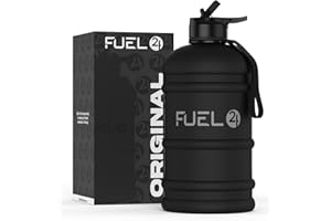 Fuel24 Jug - 2.2 Litre Water Bottle - Extra Strong Flex Material - Drop Proof, Pop or Straw Cap Options - 2.2L Large Gym Sports Bottle, BPA FREE