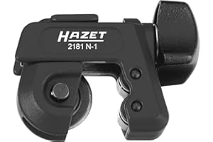 Cortatubos HAZET 2181N-1 con sistema de cambio instantáneo (ICS) I mando giratorio ergonómico para un manejo - para cortar aluminio, cobre y tubos metálicos de pared delgada