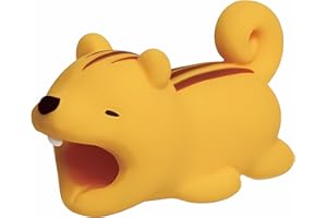 Suneast 2 Pcs Cute câble Animal Bite câble USB Cord Saver Protector Empêche la Rupture Support pour iPhone iPad téléphone Portable Accessoire de Protège - Écureuil
