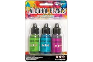 Ranger TH ALC Ink Pearls 2 Kit de Perlas de Tinta de Alcohol, B Verde/Turquesa/Fucsia, Medium
