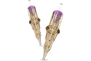 INKin Agujas de Cartucho de Tatuaje #04 Round Liner 0.16MM 3RL Agujas de Cartucho de Maquillaje Permanente para Tatuajes y Microblading, Cabello, Cuero Cabelludo, Cejas, Delineador de Ojos(0403RL)