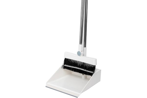 IMUU Heavy Duty Broom and Upright Dustpan with 92 cm Long Handle Household Sweeping Broom and Dustpan for Indoor, Outdoor, Kitchen, Lobby, Office.