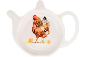 The Leonardo Collection Country Chickens Boîte à sachets de thé en mélamine