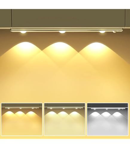 Luce LED Ricaricabile Per Armadio 60cm Con Sensore Movimento - 3 Colori, Magnetica, Cucina - Foto 3