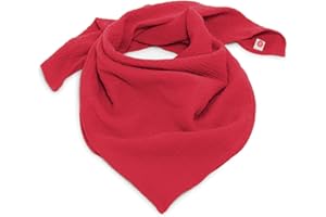 nanito Schal Halstuch Babyhalstuch Kinderschal Musselin Musselintuch Farbwahl Kinder Kinderhalstuch Baby Junge Mädchen Spucktuch Tuch 100% Bio Baumwolle 45 x 45 cm