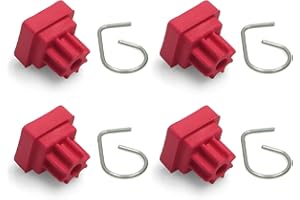 BSSTORE 764010175 Kit 4 gommes rouges grille de cuisson avec ressorts - Compatible Pieds PVS750 PVA750 PX750 PX140