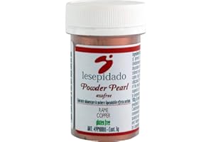 LESEPIDADO SRL Colorante Alimentare Polvere Perlato 3g Rame. Ideale per composti trasparenti: gelatine o glasse. Per decorare pasta di zucchero, biscotti, torte, semifreddi, gelati.