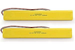 GLESOURCE 9.6V 1200mAh Battery Compatible for ELBB003 Lithonia ELB-B003 ELB-B004 ELBB004 OSI OSA228 DANTONA CUSTOM-306-U BBAT0044A BAA-96 BBAT0043A Emergency Light(2 Pack)