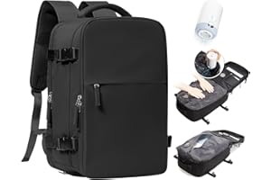 SZSYCN Zaino da Viaggio con Sottovuoto Ryanair 40x30x20 Wizzair Borse da Cabina per Ryanair 40x20x25 Bagaglio a Mano Sottovuoto con pompa,Zaino Casual per Laptop