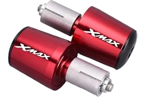 YIJIEBAO Extremos de Barra de Manillar de Motocicleta, Tapa de empuñaduras de Manillar, tapón antivibración Apto for Yamaha XMA-X Xmax 125 250 300 400 X-MAX400 XMAX300 Accesorios de Agarre(Red)