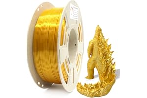 RepRapper Silk PLA Filament for 3D Printer, Silky Shiny PLA Filament 1.75mm Dimensional Accuracy +/- 0.03mm, 1kg Spool (2.2 LBS), Silk Gold