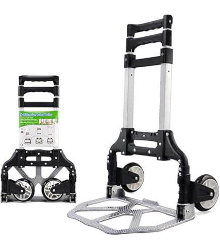 SogesHome Diable Pliable En Aluminium – Chariot De Transport 3 Roues Escalade, Ultra Léger Et Robuste 150 Kg