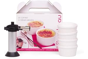 BIRAMBEAU - Coffret à crèmes brûlées : 4 ramequins et 1 chalumeau de cuisine