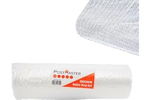 Postmaster Large Bubble Wrap Roll 300mm x 5m - Small Air Bubbles Packaging for Moving House & Packing Storage Boxes