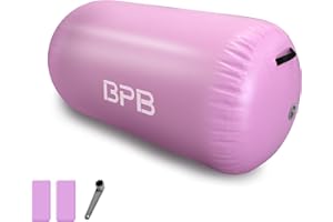 BPB Air Roller Inflatable Gymnastics Barrel 100CM Tumbling Mat Air Tumble Track Mat Backbend Trainer for Exercise/Training/Fitness/Yoga/Backflip/Home Use & Gym