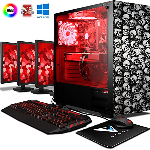 VIBOX Pyro GSR7TX-82 Gaming PC Ordenador de sobremesa con Cup n de Juego Win 10 3X Triple 22 HD Monitor 4 1GHz Ryzen 8-Core GeForce GTX 1080 Ti 8GB DDR4 RAM 240GB SSD 2TB HDD VIBOX Pyro GSR7TX-82 Gaming PC Ordenador de sobremesa con Cup n de Juego Win 10 3X Triple 22 HD Monitor 4 1GHz Ryzen 8-Core GeForce GTX 1080 Ti 8GB DDR4 RAM 240GB SSD 2TB HDD