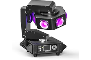 YESPICK 240W Teste Mobili Beam Luci Discoteca LED RGBW 3 assi Luce Rotazione infinita Faretto Moving Head per DJ Discoteca Natale Club Spettacolo Bar Festa Palcoscenico