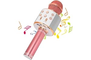 MR J toys&more Smart-J Microfono Karaoke Bluetooth Portatile - Altoparlante 5W, Batteria Ricaricabile 1200mAh, Effetto Riverbero, Compatto e Leggero, Ideale per Feste e Divertimento in Famiglia