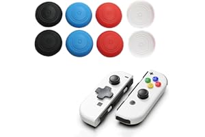 SUJIBHI 4 Pairs Silicone Joystick Thumb Stick Caps Replacement Button Caps Controller Grip Covers Protective Accessories for Switch Lite Gamepads 3D Grips