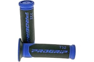 Poignées de guidon/Poignée caoutchouc PROGRIP 732 Road – noir/bleu [Ø 22 mm]