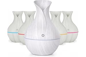 CREADY diffusore di oli essenziali e umidificatore ambiente portatile da 200 ml, 7 colori LED, silenzioso, umidificatore ambiente bambini con oli essenziali, diffusore ambiente elettrico chicco