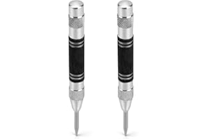 QWORK® 2 Pack Automatic Center Punch, 5" Spring Loaded Center Punch, Hole Marker Tool