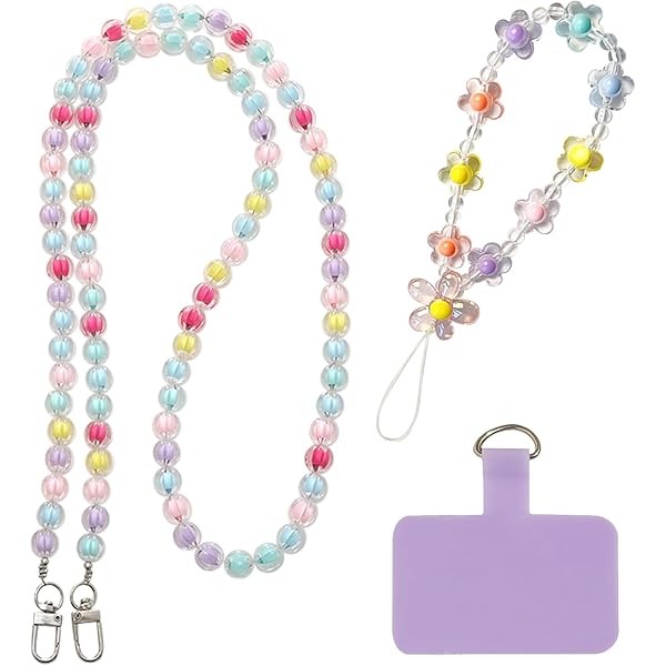 2 Cordini Per Cellulare Con Perle Bianche - Ciondolo Porta Telefono Con Portacarte Trasparenti - Foto 6