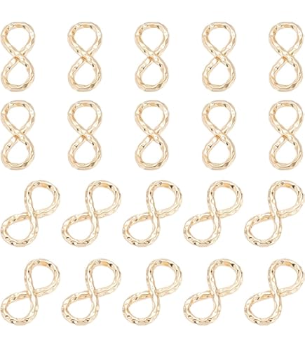 4 mix connettori , ciondoli infinito 4×1.2cm in metallo - Materiali