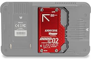 ANDYCINE Lunchbox II DIY SATA Metal Case for DIY SSD Compatible for Atomos Ninja V,V+, Ninja Flame, Ninja Inferno, and Shogun Inferno