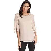 Camicia Estiva Donna In Raso - Maniche Corte, Scollo A V, Casual Da Ufficio - Foto 2