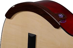 ALBA GUITAR BEADS Reposabrazos para guitarra clásica, acústica, color marrón oscuro, no adhesivo